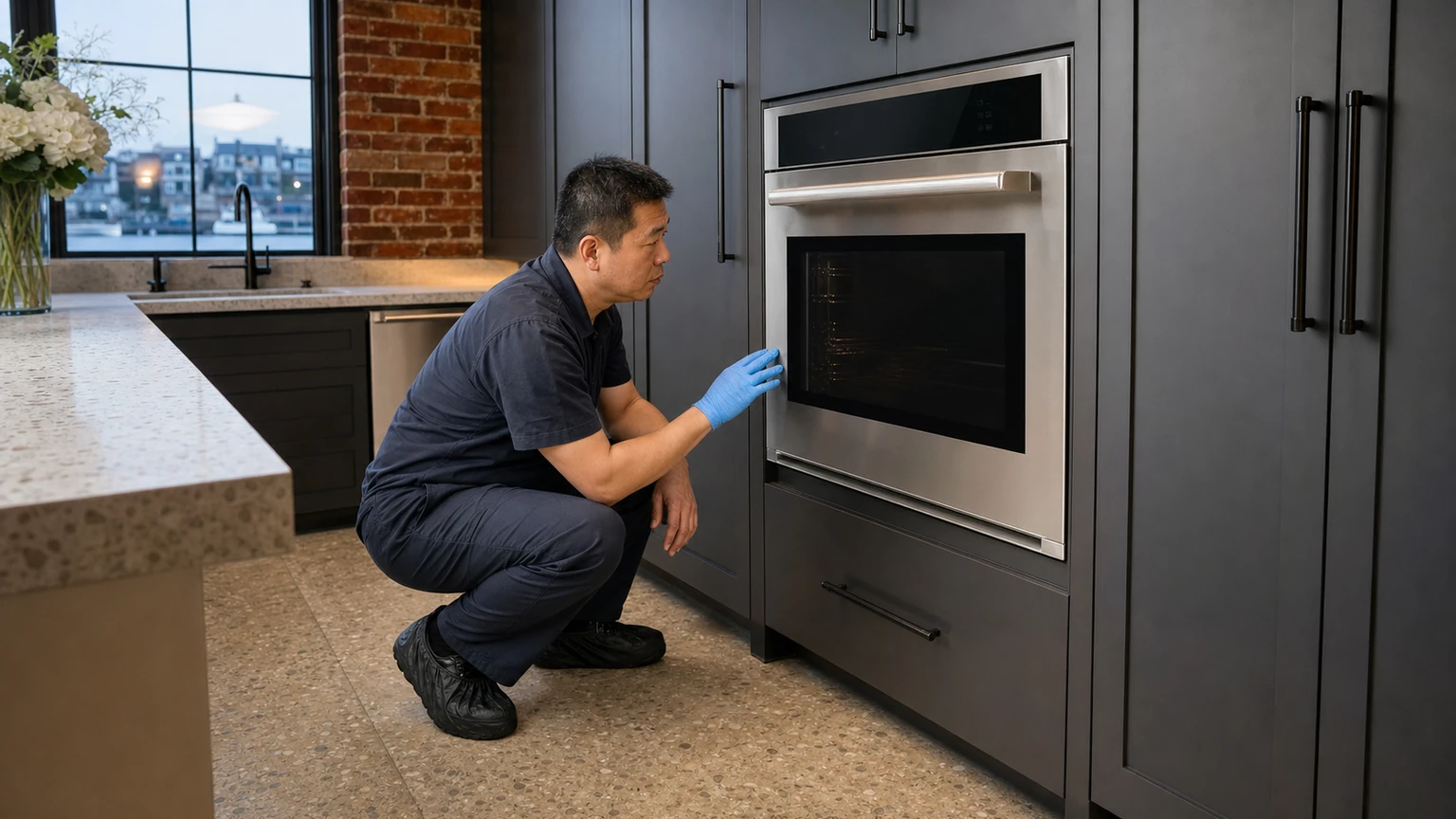 Built-in wall oven diagnostic visit in the service area